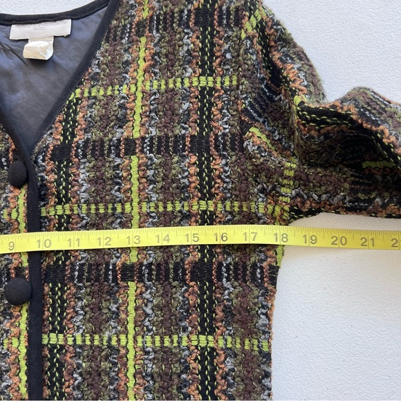 Petite Sophisticate & Co Vintage Boucher Tweed Jacket Green Black Petite Small - Picture 9 of 11